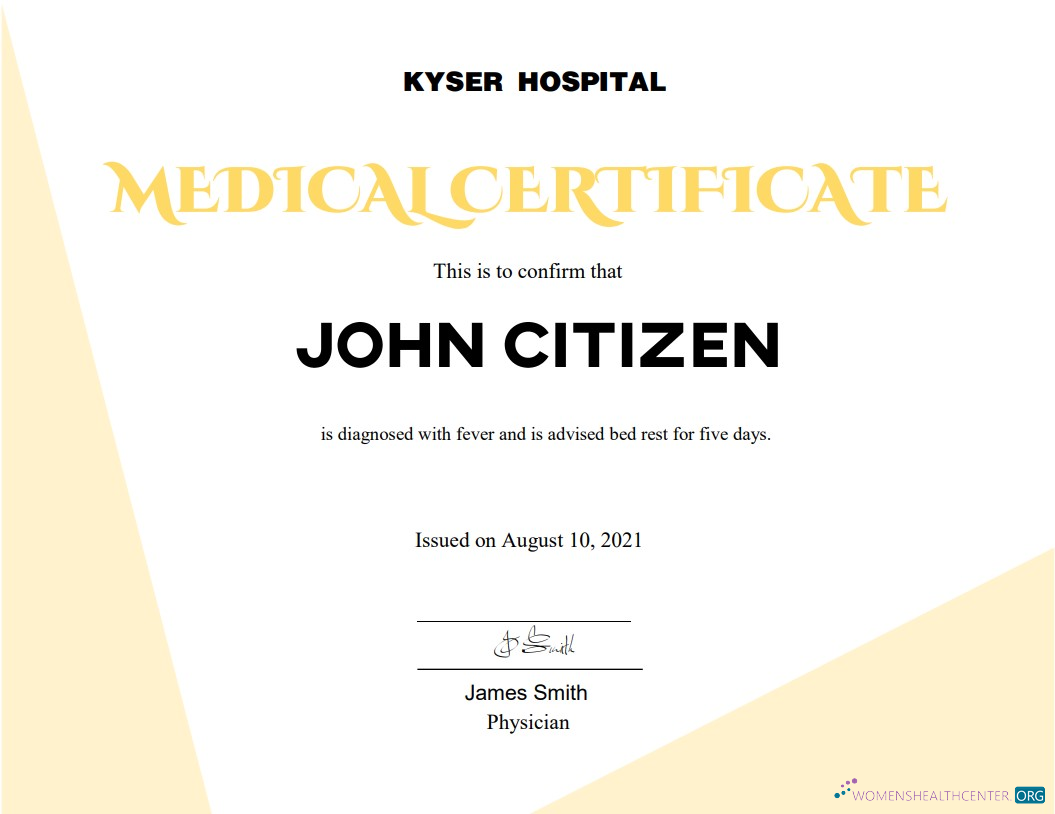 Download USA Medical cert Version 2 Photoshop template